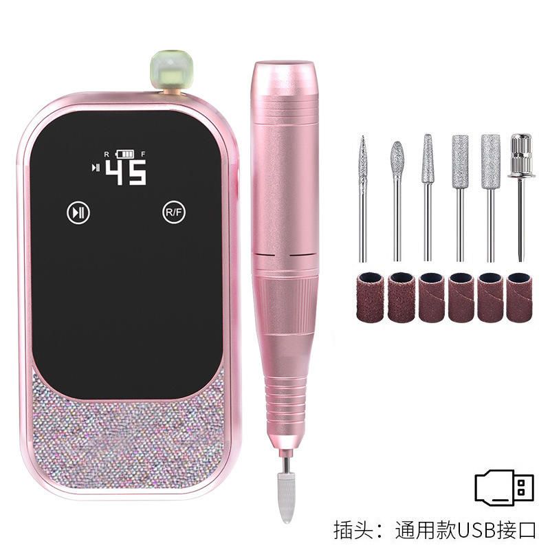 Ampuñador de uñas eléctrico recargable 45000RPM ampuñador de uñas especial transfronterizo sin quemar