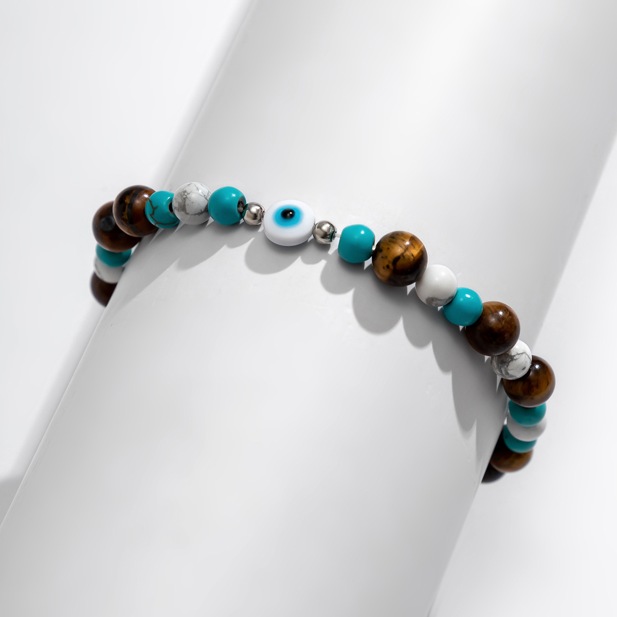 Fashion Round Turquoise Beaded Bracelets 1 Piece