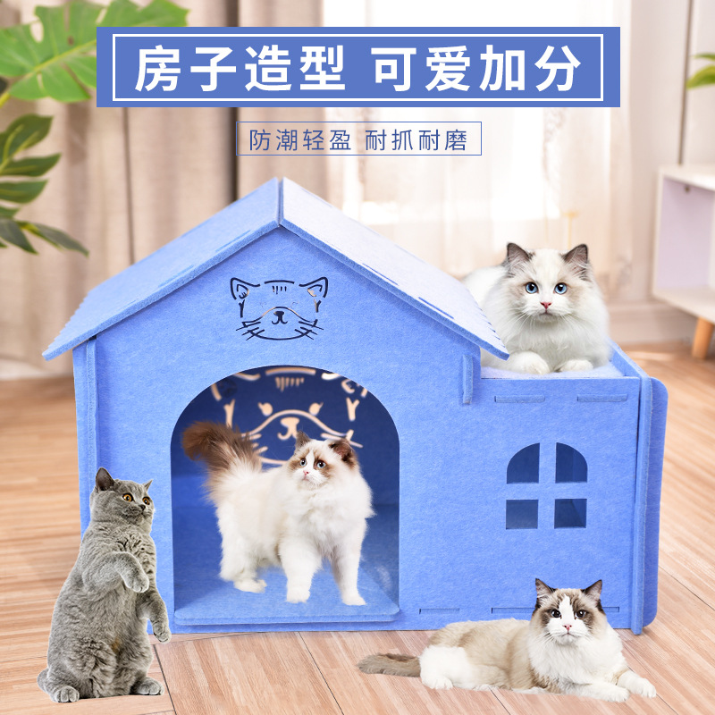 New products villa Portable Storage Pet Waterloo Cat litter ventilation comfortable Cattery Assemble Cat house Moisture-proof Cat Cage