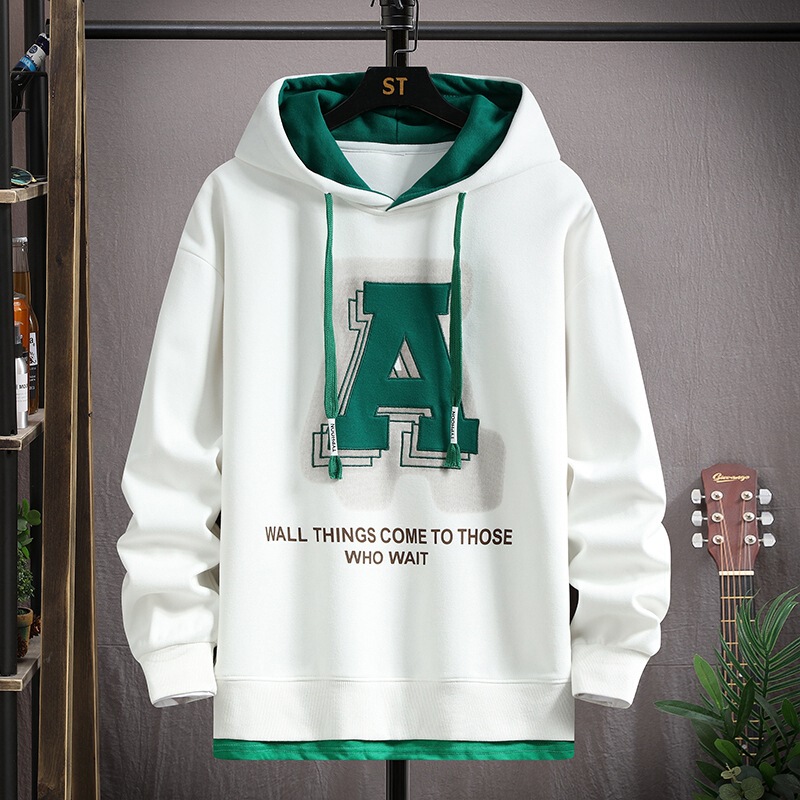 13 junior Senior high school students cotton hooded sweater 12 years old 15 boys handsome spring and autumn 14 teenagers fat big children's clothes