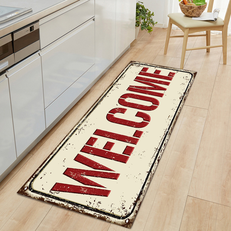 Juego de Alfombrillas de Cocina con Diseño de Alfabeto de Amazon, Alfombrilla Absorbente de Aceite y Agua, Alfombrilla de Piso Resistente a la Suciedad y al Desgaste, Alfombrilla de Piso Larga Absorbente de Aceite y Agua