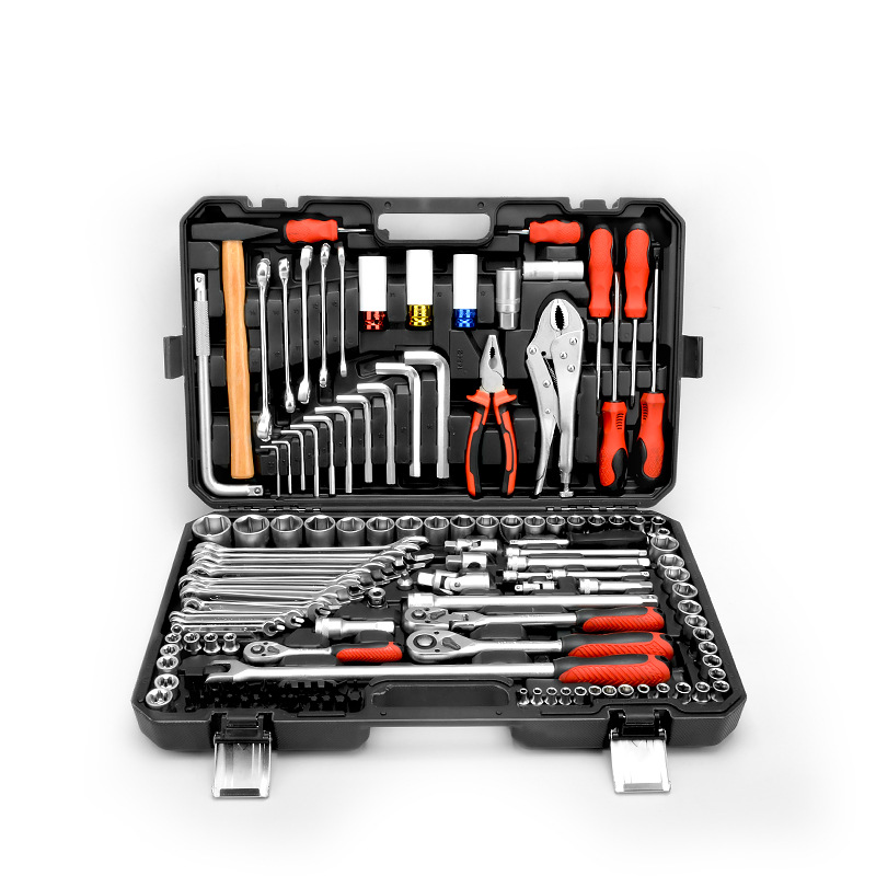 Combinación de conjunto de herramientas de reparación de automóviles, reparación de automóviles, caja de herramientas de reparación y reparación de automóviles, combinación multifuncional de llave de tubo de trinquete