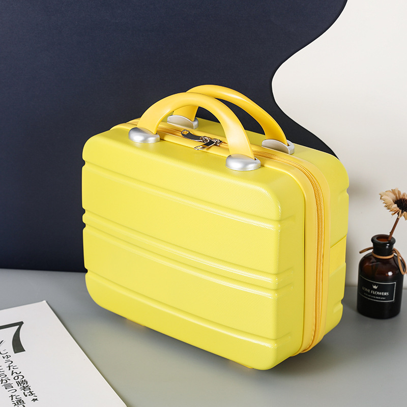 Mayorista de 7 pulgadas 14 pulgadas con patrón de logotipo maleta ABS maquillaje caja de embarque de mano bolsa de viaje maleta