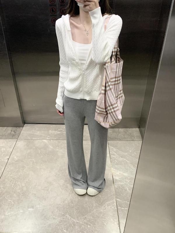 韩系慵懒风针织开衫女2025新款秋春穿搭麻花连帽显瘦毛衣外套上衣|undefined