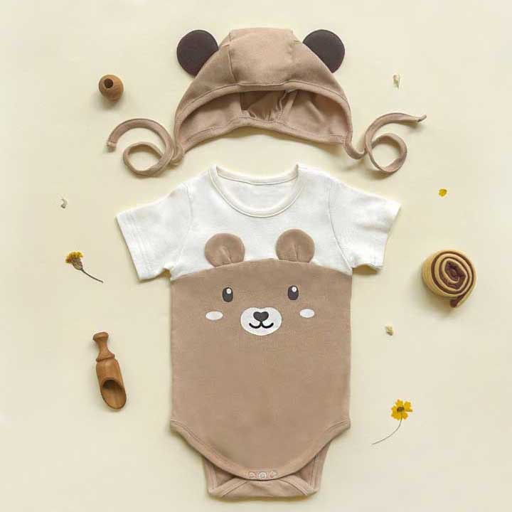 24 verano estilo coreano bebé mono ins color juego oso modelado mameluco bebé vaina ropa de bebé