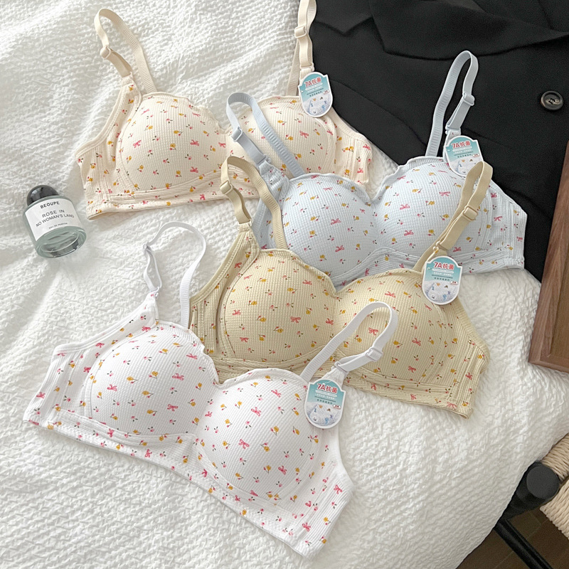 Cross-border in stock Underwear Women's Small Chest Gathering Cheap Girl's Bra Thin Non-rimmed Bra for Students and High School Students Cross-border in stock Underwear Women's Small Chest Gathering Cheap Girl's Bra Thin Non-rimmed Bra for Students and High School Students