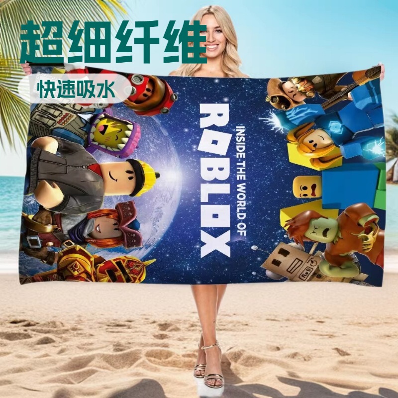 Roblox Series Kidsren's Bath Towel Sand-Proof Microfiber Beach Towel Cartoon Stitch Stitch Roblox Series Kidsren's Bath Towel Sand-Proof Microfiber Beach Towel Cartoon Stitch Stitch