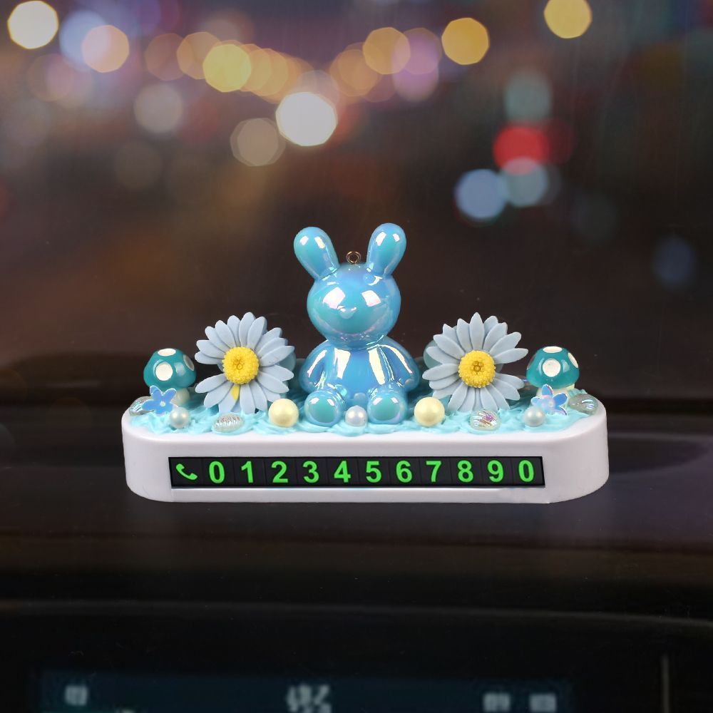 2016 nuevo adorable cartón de dibujos animados crema placa de estacionamiento corona oso coche placa de estacionamiento temporal placa de movimiento de automóviles