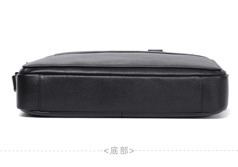 Túi xách tay nam da bò thật phong cách công sở, túi đeo chéo đựng laptop 15 inch — Màu đen chi tiết 16