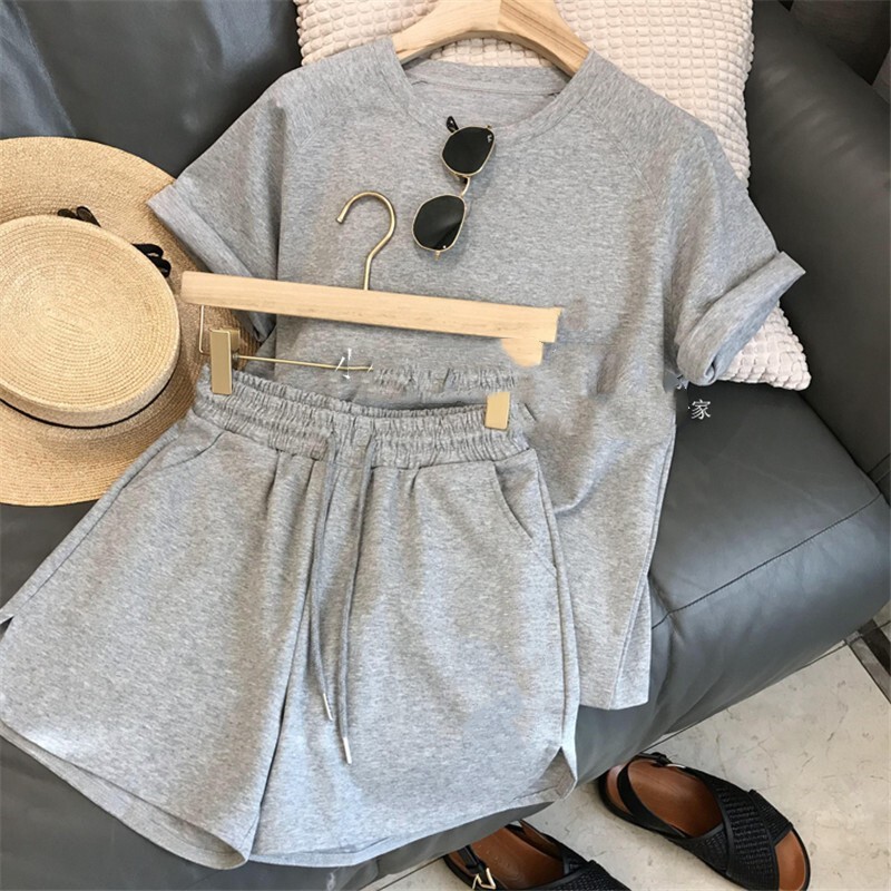 Foreign trade can be any pattern a summer loose suit casual short sleeve shorts sports comfortable two-piece suit