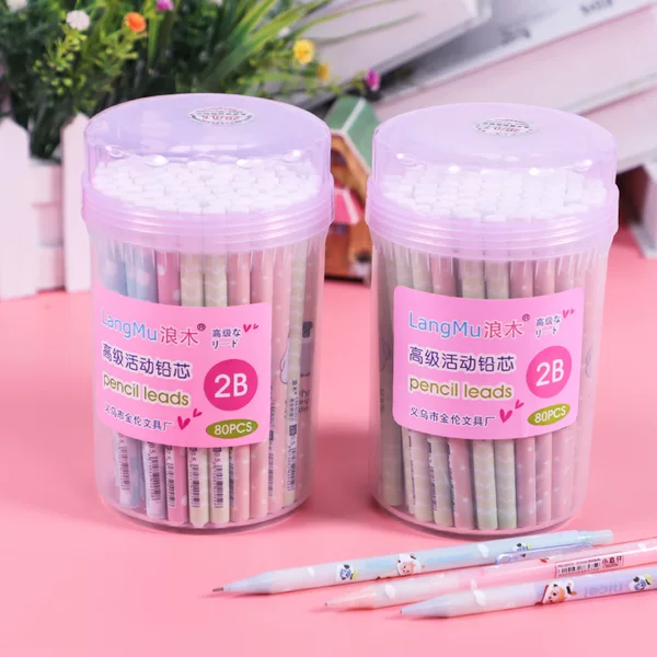 Student Cartoon Automatic Pencil Refills 2B Lead 0.5/0.7 Mechanical Pencil Lead Student Stationery Supplies Wholesale