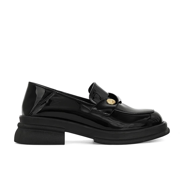 Black patent leather