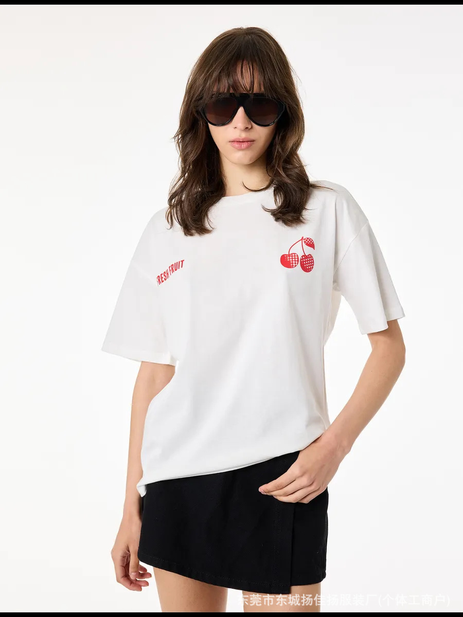 Fashionable cute summer cotton short sleeve T-shirt