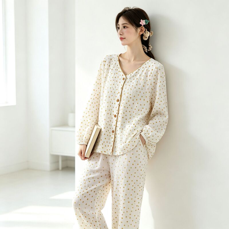 Pure Cotton comfortable baby cotton yarn confinement clothing spring and autumn thin hidden nursing mouth postpartum nursing maternity pajamas maternity Pure Cotton comfortable baby cotton yarn confinement clothing spring and autumn thin hidden nursing mouth postpartum nursing maternity pajamas maternity