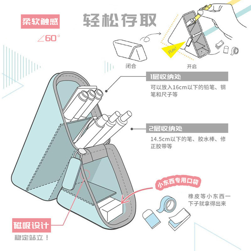 直販デスクトップシリコンペンホルダー型ペンケース学生用ペンスタンドバケツ型メイクバケツgk日本SONICソニック便|undefined