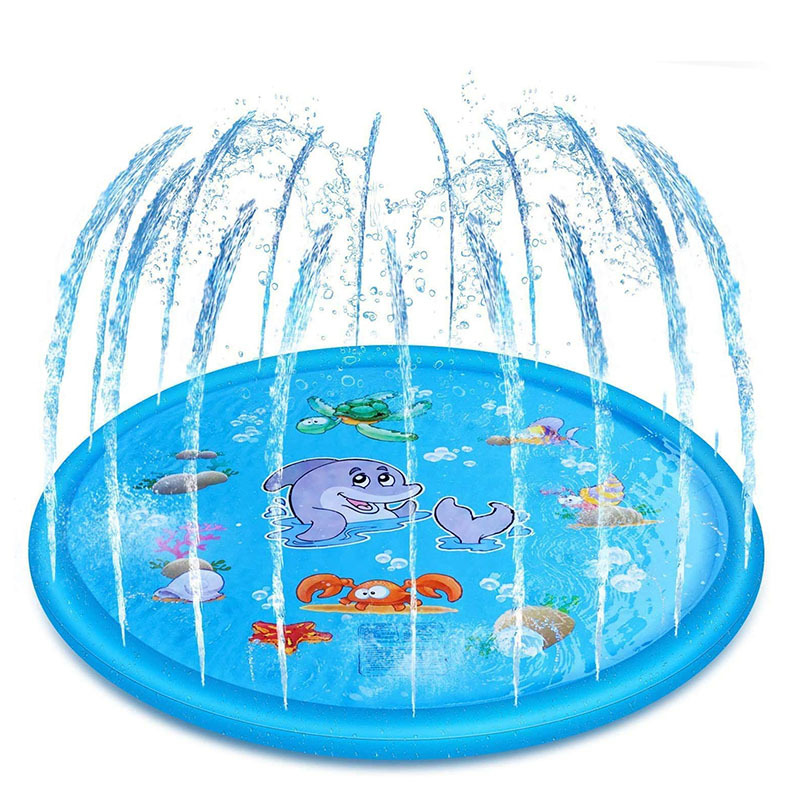 Transfronterizo en Stock juego de agua al aire libre para niños estera de rociado de agua estera de rociadores redondos inflables de PVC estera a prueba de salpicaduras al por mayor