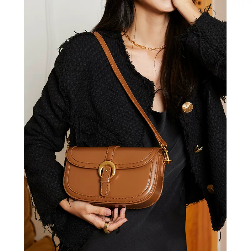 One-shoulder bag, shoulder bag, genuine leather, high-end