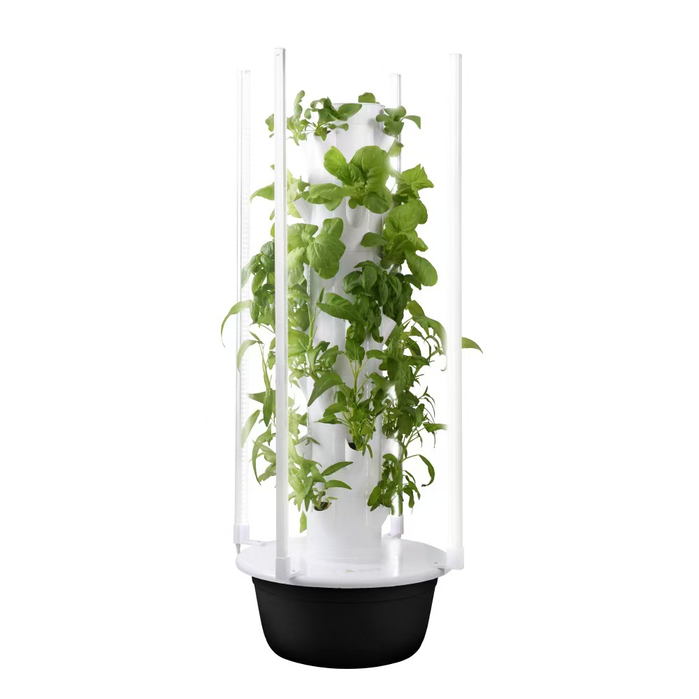Torre hidropónica vertical transfronteriza, plantadora de vegetales inteligente para el hogar, cultivo sin suelo, máquina de cultivo de vegetales, tubería de columna de cultivo de aerosol