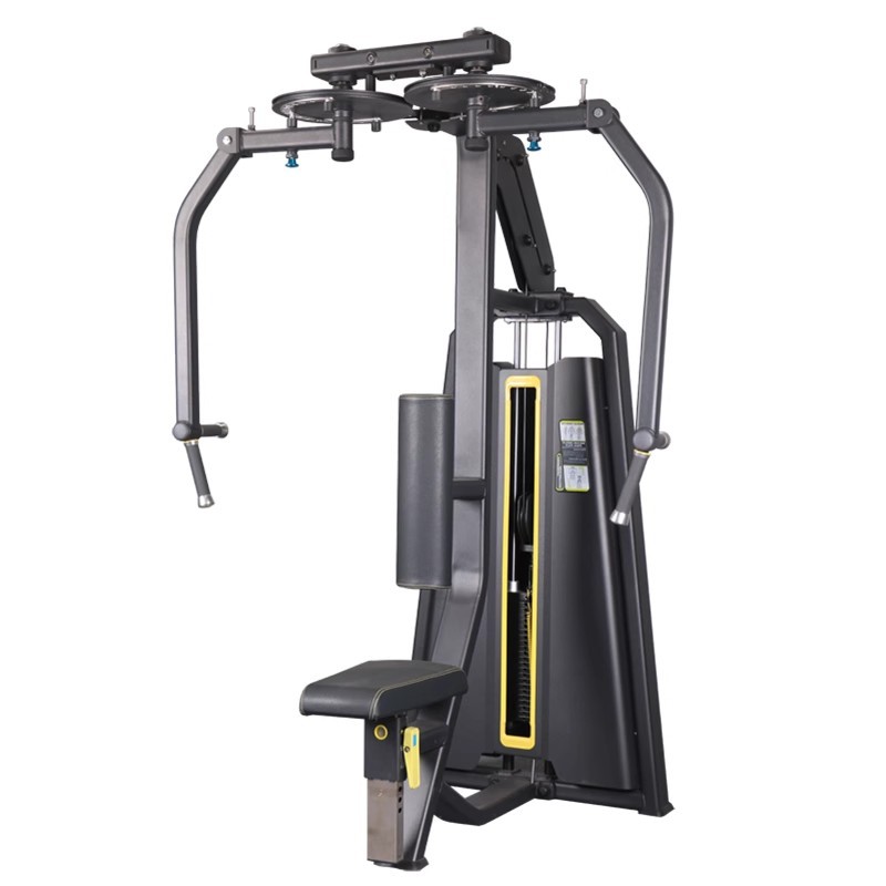 Máquina de mariposa antipájaro especial para gimnasio postura sentada empujando entrenador de pecho brazo recto sujetador de pecho fuerza entrenamiento de pecho