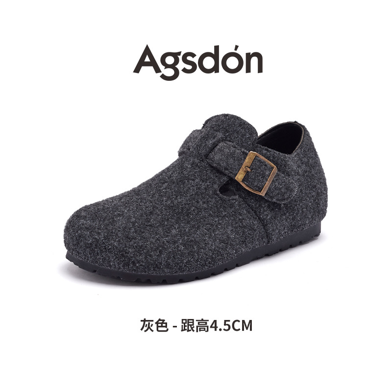 2025 nuevo invierno con suela gruesa y botas de nieve de algodón de lana para mujeres.