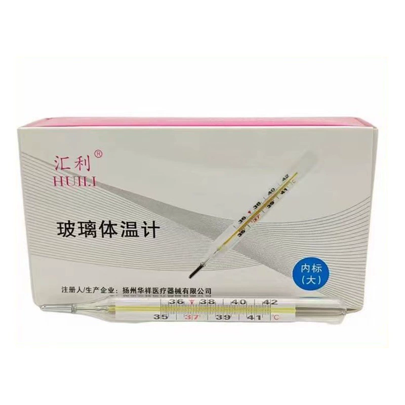 Термометр ртутный стеклянный с большой шкалой, погружной, для измерения температуры у взрослых и детей, с зондом-иглой