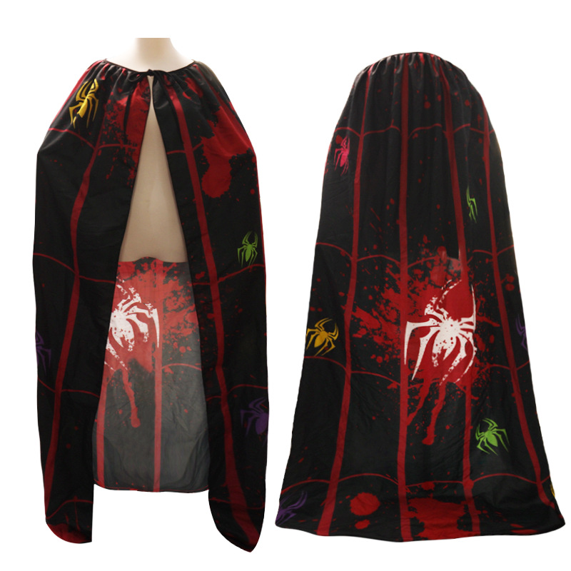 Halloween nueva capa capa de cosplay vestido de brujo de la muerte capa impresa digital sensación de terror hombro