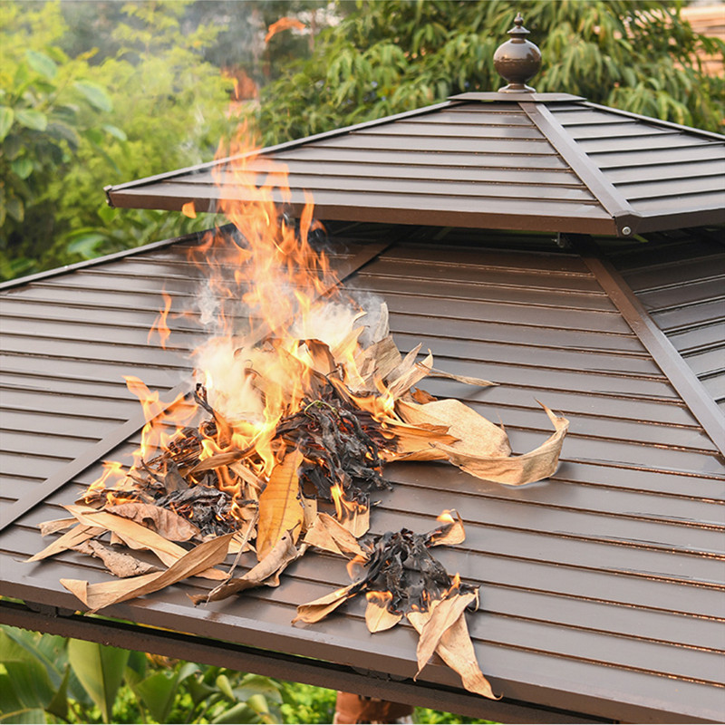 Pabellón al aire libre Villa patio hierro jardín toldo al aire libre nuevo estilo chino techo ocio granja pabellón
