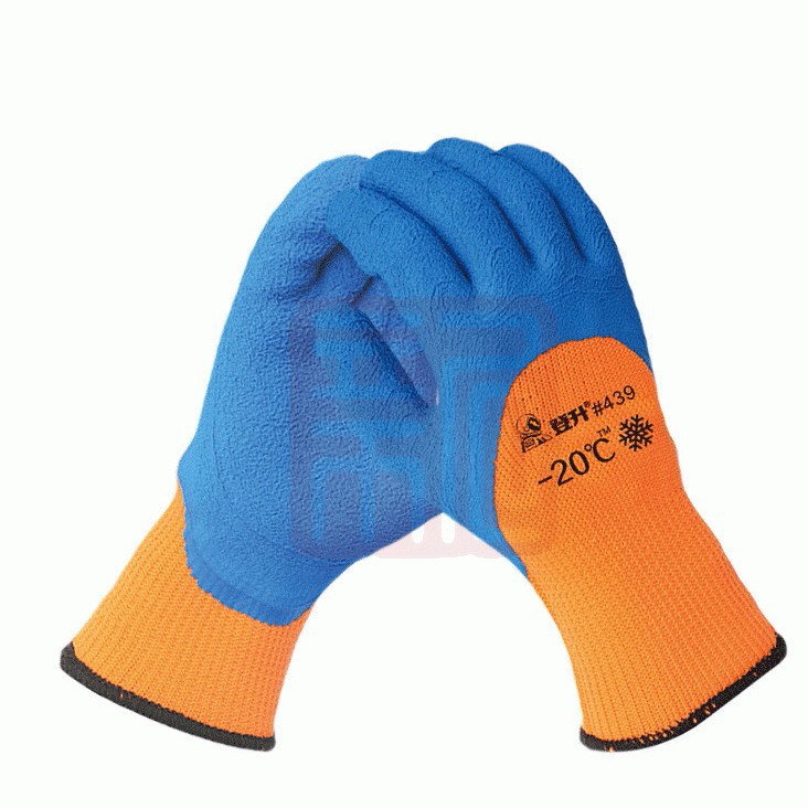 登升 北极狐 439 7针毛圈3/4浸乳胶发泡-20℃防寒手套