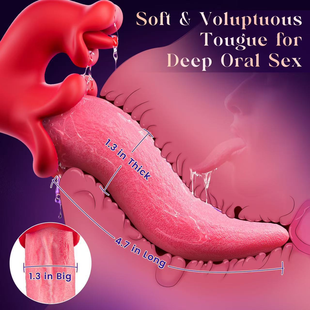 Tongue Licker Female G-Spot Instant Orgasm Vibrating Masturbator Adult Sex Toy Vibrator_voghion.com