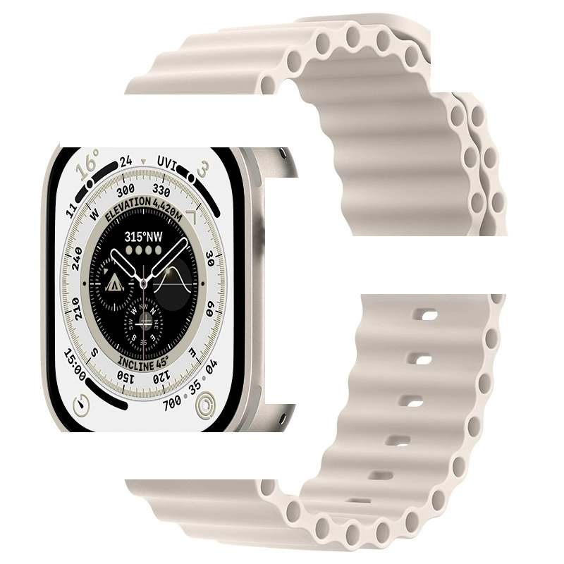Силиконовый ремешок для часов (PG75) для Apple Watch, океанская застежка, 44/45/46/49 мм, множество цветов