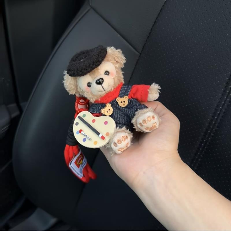 Shirley Mei colgante Duffy oso mochila escolar muñeca de felpa llavero de coche bolso lindo colgante regalo de pareja mujer