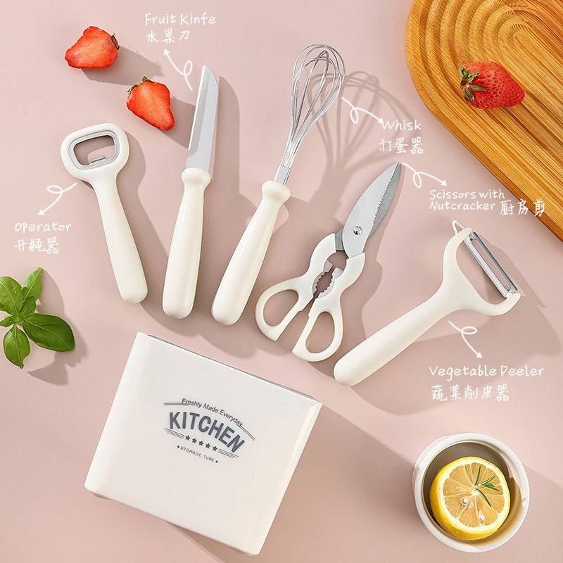 Kit de herramientas de cocina Kit de horneado multifuncional Set de seis piezas Combinación con herramientas de alimentos suplementarios de frutas image 3