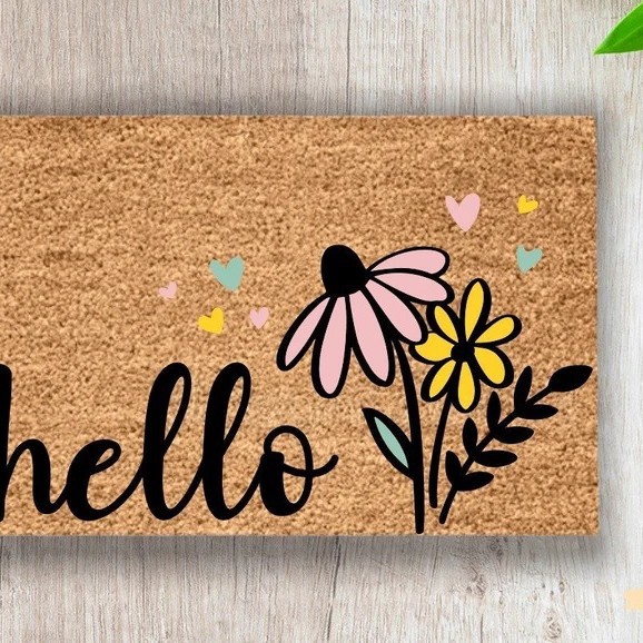 Alfombra de elemento de tema de verano transfronterizo alfombra de puerta de entrada antideslizante alfombra de entrada de cocina de baño absorbente