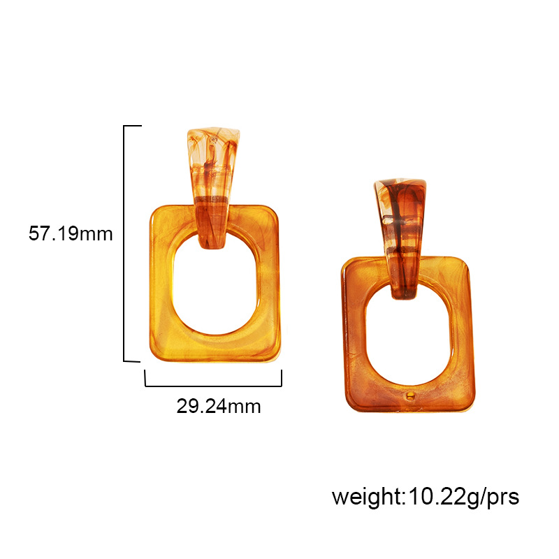 Pendientes De Resina De Ámbar Geométricos De Moda Al Por Mayor display picture 1