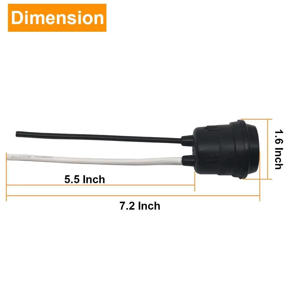 Base de lámpara de cerámica E27 con campana de toma helicoidal y cabezal de lámpara de aluminio moldeado por alambre