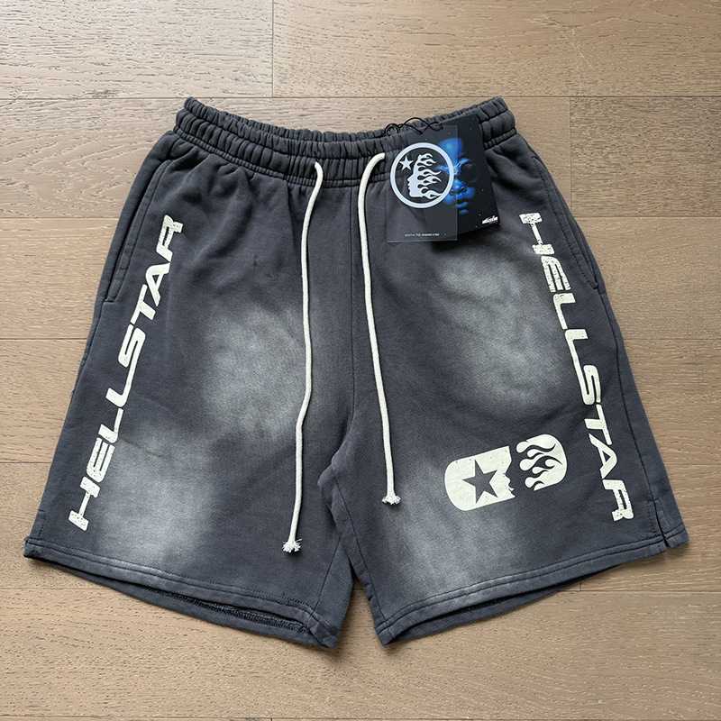 セイントヴィンテージ 正しいバージョン ウォッシュ加工 ダメージショーツ 5分丈パンツ ハイストリート パンクロックパンツ|undefined