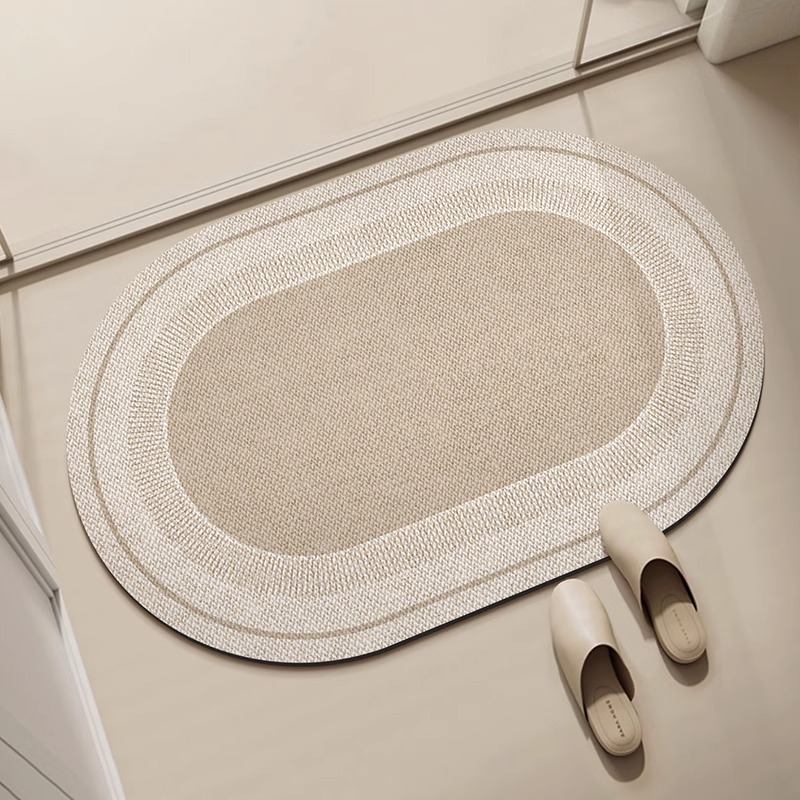 Bathroom Absorbent Quick-Drying Soft Toilet Foot Mat Bathroom Floor Mat Diatom Mud Household Door Non-Slip Mat Carpet