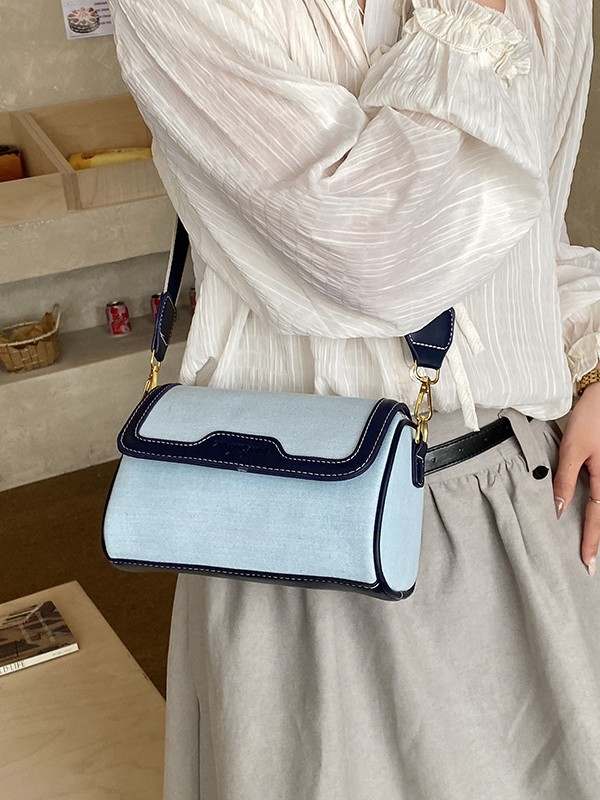 Jeans color casual bolso pequeño para mujeres 2026 nuevo nicho coreano de alto nivel retro versátil bolso de mochila
