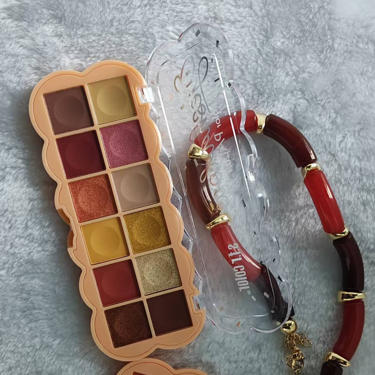 s.f.r. 12 colores 1 plato de sombra de ojos mate perla fácil de colorear no volar polvo de fiesta de tabaco maquillaje de comercio exterior
