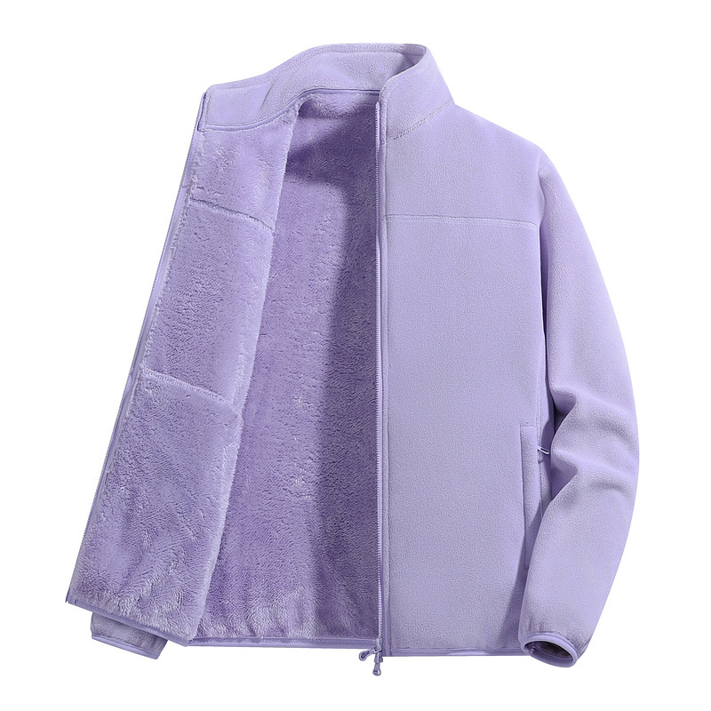 Transfronterizo al aire libre chaqueta de terciopelo para hombres y mujeres 2025 nuevo invierno de terciopelo grueso chaqueta de asalto forro interior chaqueta de terciopelo