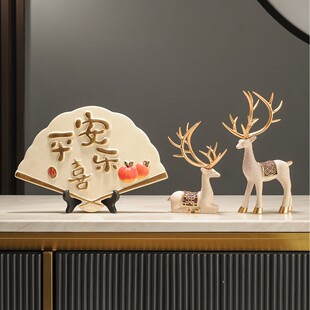 New Chinese Style Ping An Joy Ornaments Hallway Display Cabinet Living Room Decorations TV Cabinet Wine Cabinet New House Gift