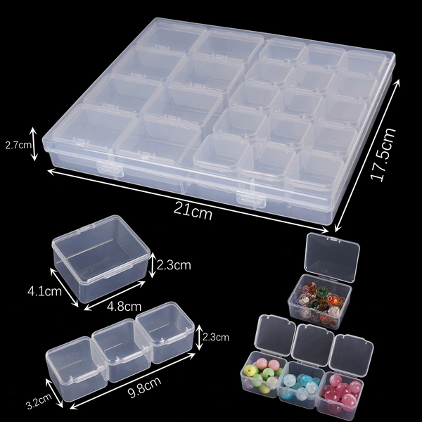 #54 model 21x17.5x2.7cm upgraded model transparent 8 large grid + 15 medium grid 1 box/pack