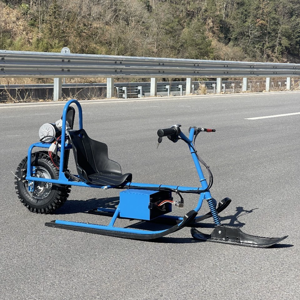 Электрический Snow Scooter (Skiper) с мотором 24В 350 Вт, съемный аккумулятор, запас хода 15 км