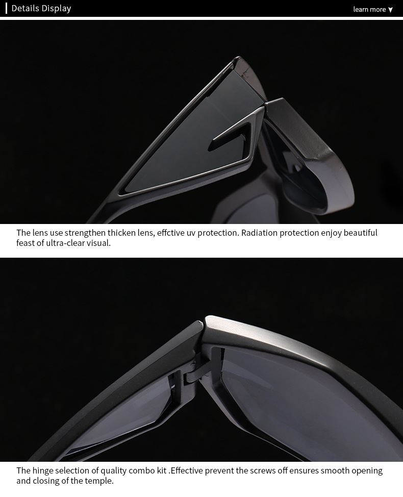 Fashion Color Block Pc Special-shaped Mirror Patchwork Full Frame Men's Sunglasses display picture 19