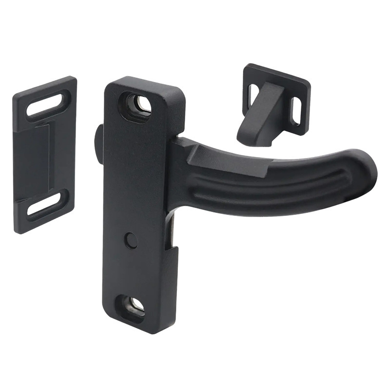 New Rv and Travel Car Modification Accessories Aluminum Alloy Screen Door Handle Lock Screen Door Latch Base Door Lock