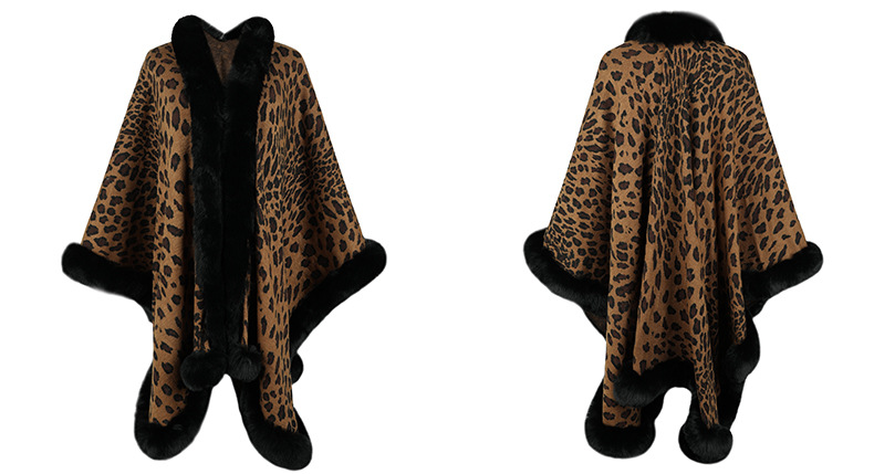 Women's Streetwear Leopard Placket Woolen Coat display picture 1