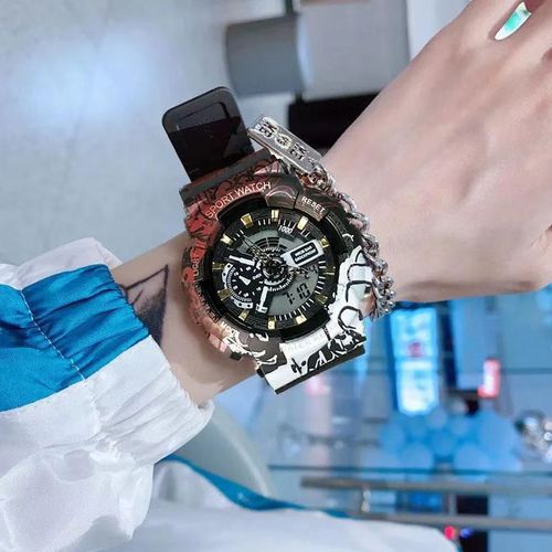 Cross-border best-selling trendy men's student watch, simple and fashionable boy youth waterproof glow-in-the-dark multi-functional electronic watch
