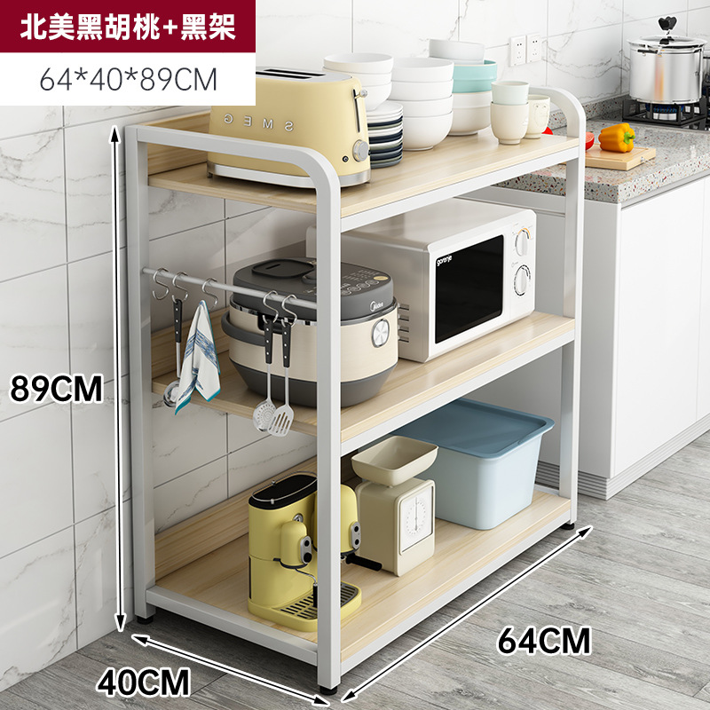 Estante de almacenamiento de cocina multicapa simple estante de almacenamiento estante de almacenamiento de microondas multifuncional gabinete doméstico