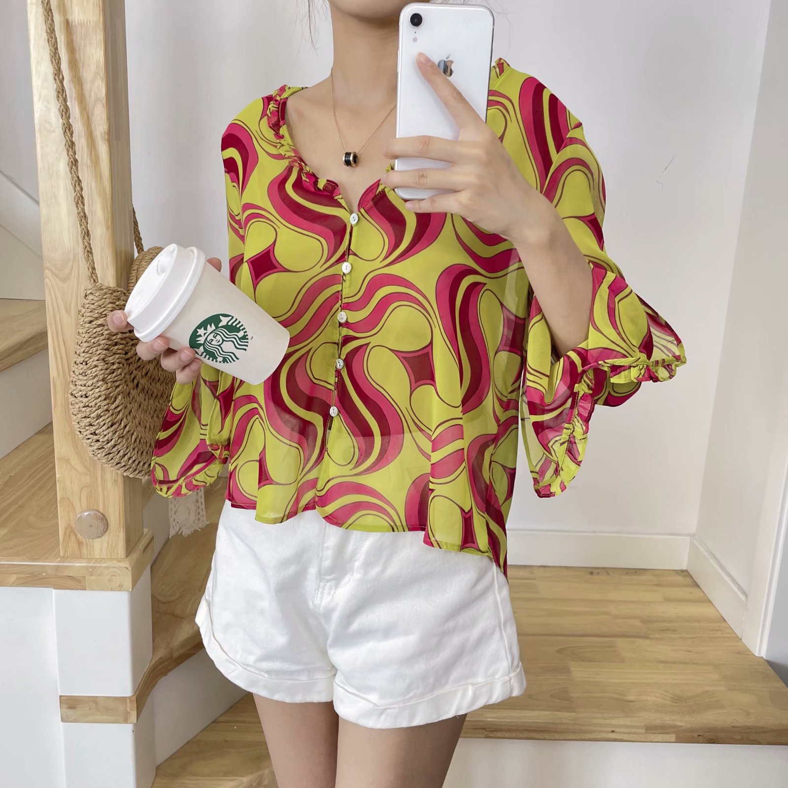 women s geometric printing blouse nihaostyles clothing wholesale NSAM72076