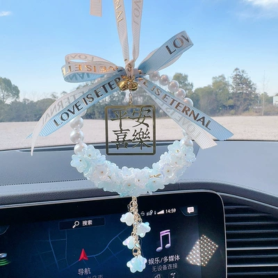Pendant for Girls, Goddess Decoration for | Car hanging - blue-lily-of-the-valley-crystal-pendant